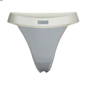 SKIMS COTTON RIB THONG | MINERAL